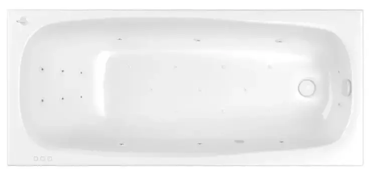 Гидромассажная ванна акриловая «Whitecross» Layla Slim 180/80 Ultra с каркасом с сифоном белая
