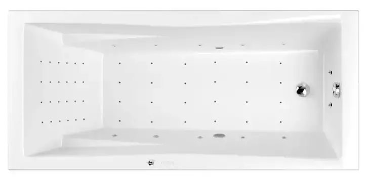 Гидромассажная ванна акриловая «Whitecross» Palace 170/75 Nano с каркасом с сифоном белая/хром