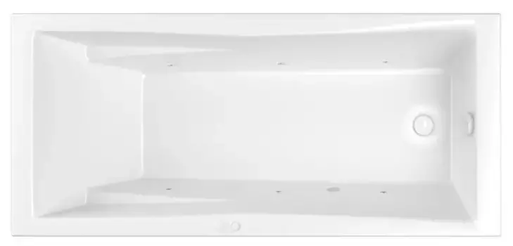 Гидромассажная ванна акриловая «Whitecross» Palace 170/75 Soft с каркасом с сифоном белая