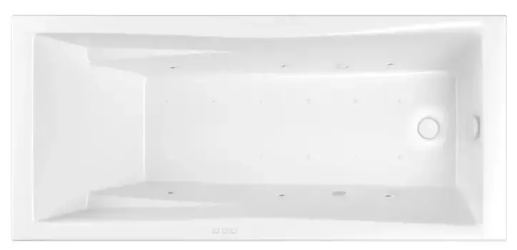 Гидромассажная ванна акриловая «Whitecross» Palace 180/80 Relax с каркасом с сифоном белая