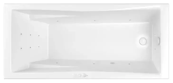 Гидромассажная ванна акриловая «Whitecross» Palace 180/80 Smart с каркасом с сифоном белая