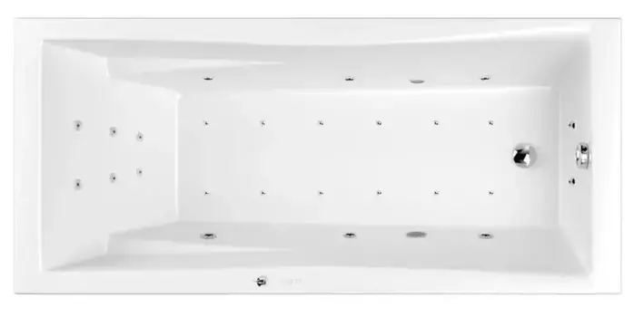 Гидромассажная ванна акриловая «Whitecross» Palace 180/80 Ultra с каркасом с сифоном белая/хром