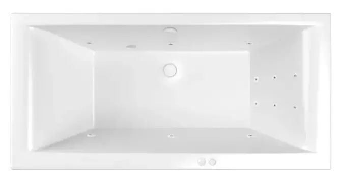 Гидромассажная ванна акриловая «Whitecross» Savia Duo 170/80 Line с каркасом с сифоном белая