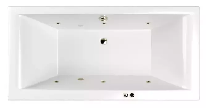 Гидромассажная ванна акриловая «Whitecross» Savia Duo 170/80 Soft с каркасом с сифоном белая/бронза