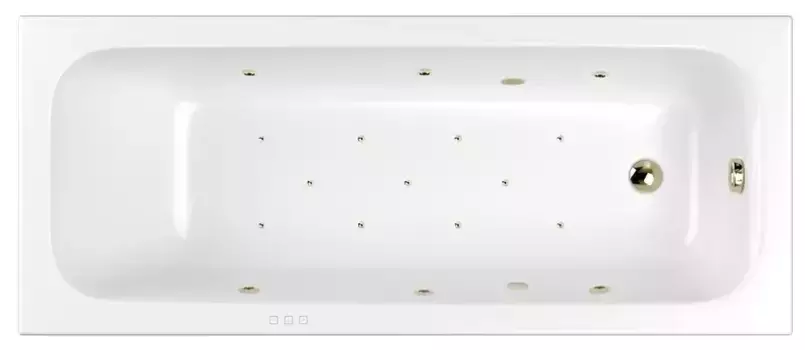 Гидромассажная ванна акриловая «Whitecross» Vibe 170/70 Relax с каркасом с сифоном белая/бронза