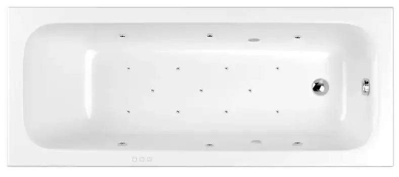 Гидромассажная ванна акриловая «Whitecross» Vibe 180/75 Relax с каркасом с сифоном белая/хром