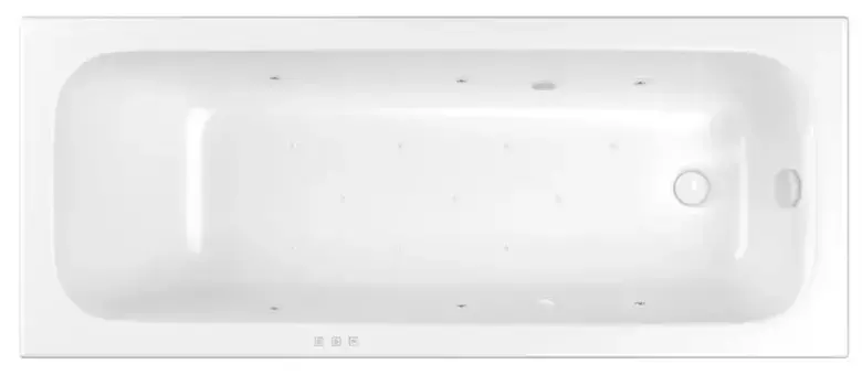 Гидромассажная ванна акриловая «Whitecross» Vibe 180/75 Relax с каркасом с сифоном белая