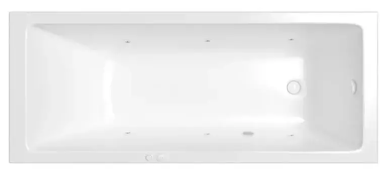 Гидромассажная ванна акриловая «Whitecross» Wave 150/70 Soft с каркасом с сифоном белая