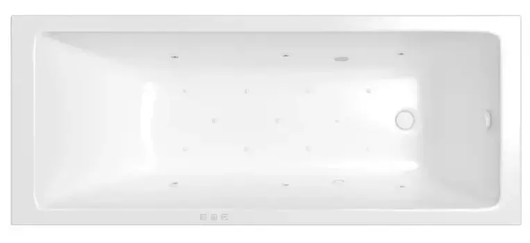 Гидромассажная ванна акриловая «Whitecross» Wave 170/75 Relax с каркасом с сифоном белая
