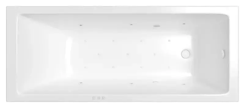 Гидромассажная ванна акриловая «Whitecross» Wave Slim 150/70 Relax с каркасом с сифоном белая