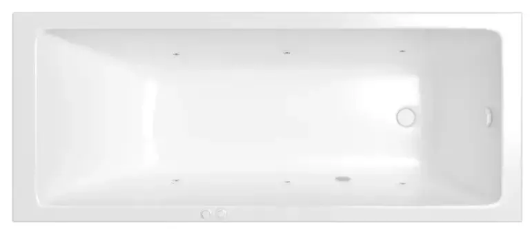 Гидромассажная ванна акриловая «Whitecross» Wave Slim 160/80 Soft с каркасом с сифоном белая