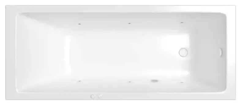 Гидромассажная ванна акриловая «Whitecross» Wave Slim 160/70 Soft с каркасом с сифоном белая