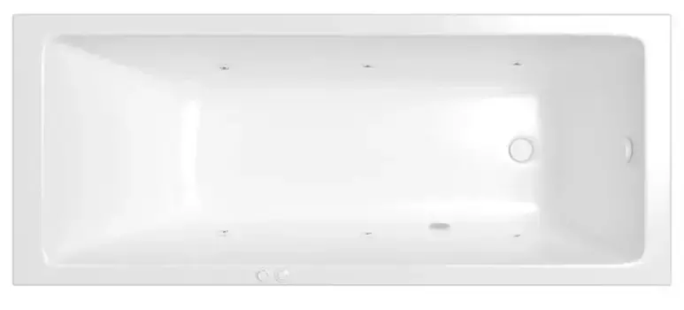 Гидромассажная ванна акриловая «Whitecross» Wave Slim 170/70 Soft с каркасом с сифоном белая
