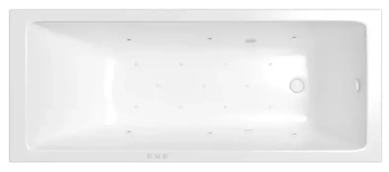 Гидромассажная ванна акриловая «Whitecross» Wave Slim 170/70 Relax с каркасом с сифоном белая