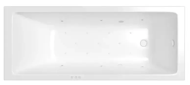 Гидромассажная ванна акриловая «Whitecross» Wave Slim 180/80 Relax с каркасом с сифоном белая