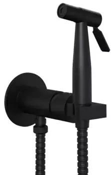Смеситель с гигиеническим душем «Paini» Castello Round CAYO442R чёрный