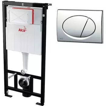 Инсталляция для унитаза с кнопкой «AlcaPlast» Alca 101/1120-3:1 RU/M71-0001