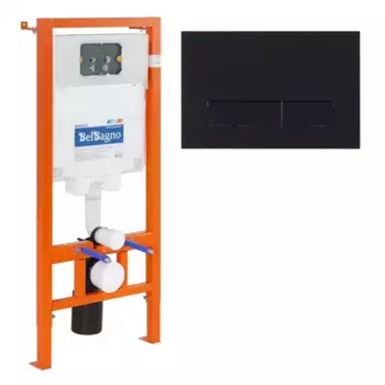 Инсталляция для унитаза с кнопкой «Belbagno» BB002-80/BB012-MR-NERO.M