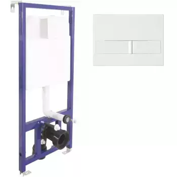 Инсталляция для унитаза с кнопкой «Berges Wasserhaus» 040211 с кнопкой L1 белая