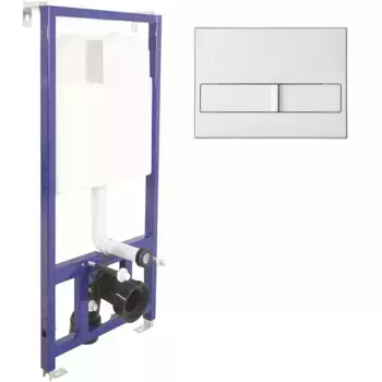 Инсталляция для унитаза с кнопкой «Berges Wasserhaus» 040212 с кнопкой L2 матовый хром