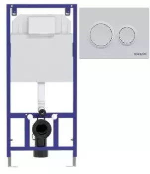 Инсталляция для унитаза с кнопкой «Berges Wasserhaus» 040264 Novum/кнопка Novum 04 Soft Touch белая