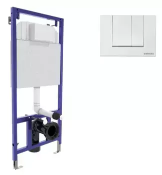 Инсталляция для унитаза с кнопкой «Berges Wasserhaus» 040244 Novum/кнопка S4 белая