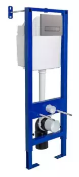 Инсталляция для унитаза с кнопкой «Berges Wasserhaus» Atom 410 040345/кнопка матовый никель