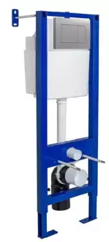 Инсталляция для унитаза с кнопкой «Berges Wasserhaus» Atom 410 040346/кнопка хром матовый