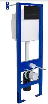 Инсталляция для унитаза с кнопкой «Berges Wasserhaus» Atom Line 410 кнопка черная SoftTouch 040340
