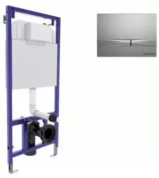 Инсталляция для унитаза с кнопкой «Berges Wasserhaus» Novum 040252/кнопка F2 Soft Touch матовый хром