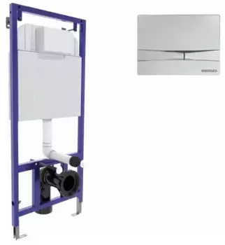 Инсталляция для унитаза с кнопкой «Berges Wasserhaus» Novum 040253/кнопка F3 Soft Touch хром