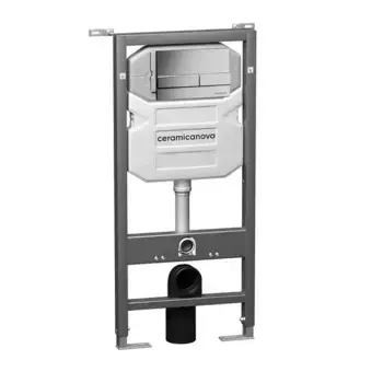 Инсталляция для унитаза с кнопкой «Ceramica Nova» Envision/кнопка Flat хром матовая