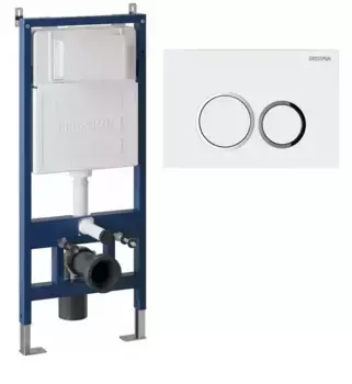 Инсталляция для унитаза с кнопкой «Grossman» 97.01.000 (900.K31.01.000/клавиша Galaxy белая)