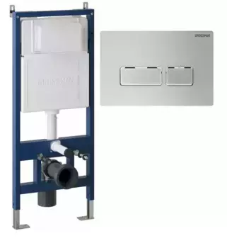 Инсталляция для унитаза с кнопкой «Grossman» 97.03.110 (900.K31.01.000/клавиша Pragma хром матовый)