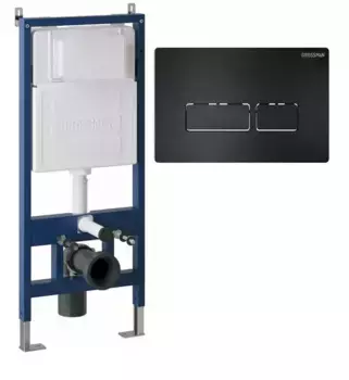 Инсталляция для унитаза с кнопкой «Grossman» 97.03.210 (900.K31.01.000/клавиша Pragma черная)