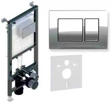 Инсталляция для унитаза с кнопкой «Koller Pool» Alcora ST1200/Kvadro Chrome