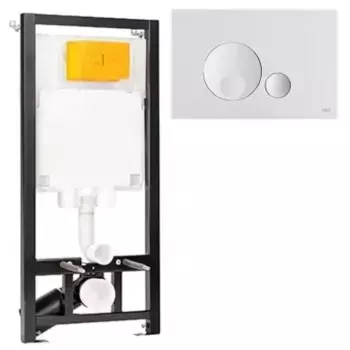 Инсталляция для унитаза с кнопкой «Oli» Oli 80 Eco/клавиша Globe белая 886914GBO1