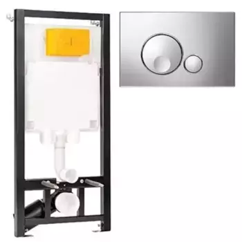 Инсталляция для унитаза с кнопкой «Oli» Oli 80 Eco/клавиша Globe хром 886914GBOO