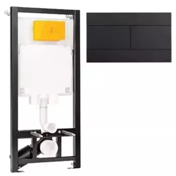 Инсталляция для унитаза с кнопкой «Oli» Oli 80 Eco/клавиша Slim черная 886914SLO3