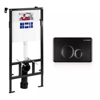 Инсталляция для унитаза с кнопкой «Bettoserb» Sava Fix Slim SET40006459 клавиша смыва черный матовый