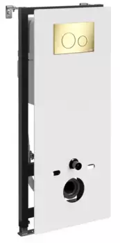 Инсталляция для унитаза с кнопкой «WasserKRAFT» Abens 20TLT.010.ME.WH.PG02