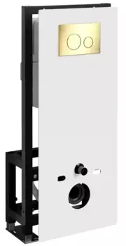 Инсталляция для унитаза с кнопкой «WasserKRAFT» Glan 66TLT.010.ME.WH.PG02