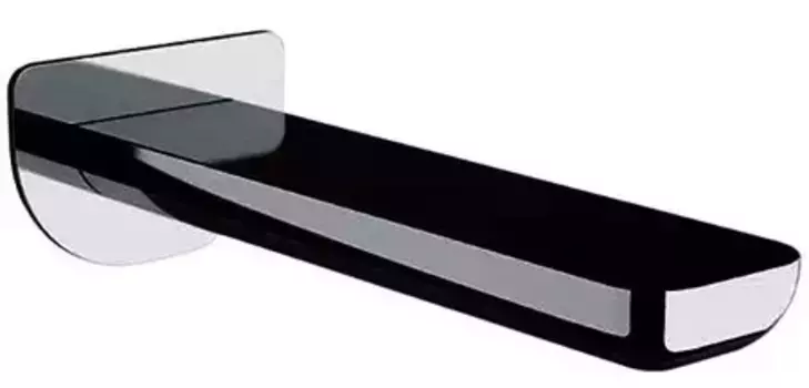 Излив к смесителю «Remer» Infinity 91ICFP 18 шлифованный чёрный хром