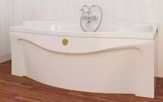 Экран под ванну «Фэма» Франческа (с правым и левым крылом) белый/золото