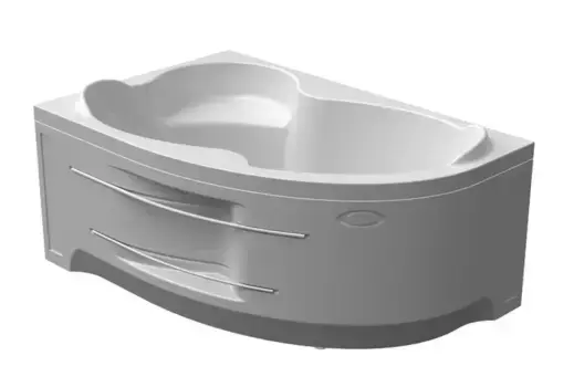 Экран под ванну «Radomir» Ирма 169/110 с полотенцедержателем белый левый