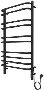 Электрический полотенцесушитель «Акватек» Пандора П10 AQ EL RPC1090BL 50/90 чёрный муар правый