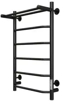 Электрический полотенцесушитель «Aringa» Киото 50/80 AR03003BL чёрный с полкой правый