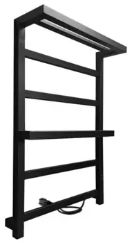 Электрический полотенцесушитель «Indigo» Forte LEFPF80-50PRt 53/80 чёрный муар с полкой универсальный