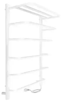 Электрический полотенцесушитель «Indigo» Hit LHE80-50WMR 53/80 белый матовый с полкой универсальный