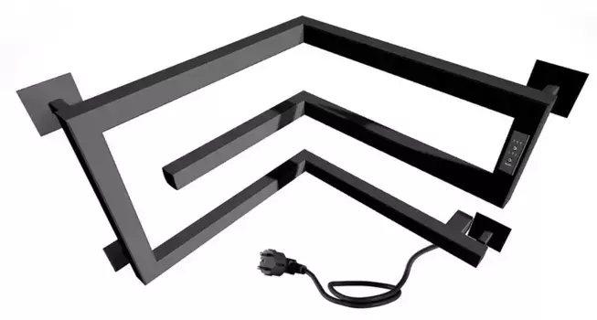 Электрический полотенцесушитель «Indigo» Korfu DGK30-40-40BRRt 43/43/30 чёрный муар правый